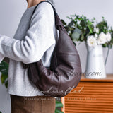 Lambskin Leather Croissant Bag Croissant Sling Bags Croissant Shoulder Bags Unisex Bags - Annie Jewel