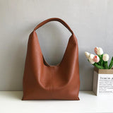 Women's Hobo Leather Tote bag Slouchy Soft Leather Handbags Slouchy Hobo Shoulder Bag 