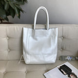 white Leather Tote Bags For Women Soft Leather Tote Bag Simple Leather Tote Bag 