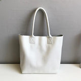 white Leather Tote Bag Genuine Leather Laptop Bags Womens