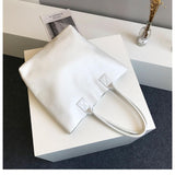 white Leather Tote Bag Genuine Leather Laptop Bags Womens