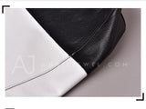 Women's White Leather Tote Soft Leather Tote Bag Black And White Leather Purse