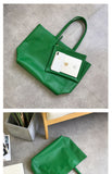 Soft Leather Tote Bag leather Tote Bag Green Genuine Leather Laptop Bags Womens 