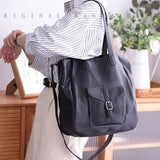 Soft Leather Tote With Compartments Tote Bag With Shoulder Strap 