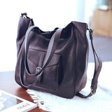 black soft leather tote bag With Compartments Tote Bag With Shoulder Strap 