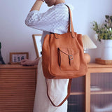 brown leather tote purse With Compartments Tote Bag With Shoulder Strap 