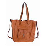 Soft Leather Tote With Compartments Tote Bag With Shoulder Strap 