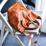 the leather small tote bag Leather Bucket Tote Distressed Leather Tote Bag 