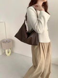 Soft Leather Slouchy Hobo Bag Brown Hobo Purse Slouchy Leather Hobo Bag 