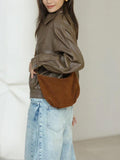 Suede Hobo Shoulder Bag Soft Hobo Bag Small Hobo Shoulder Bag Womens