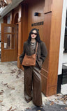 Women's Leather Hobo Bags Suede Hobo Shoulder Bag Brown Suede Hobo Bag 