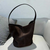 Women's Suede Hobo Shoulder Bag Brown Suede Hobo Bag 