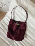 Women's Suede Hobo Shoulder Bag Brown Suede Hobo Bag 