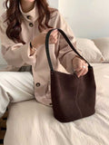 Women's Suede Hobo Shoulder Bag Brown Suede Hobo Bag 