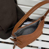 Women's Leather Hobo Bags Suede Hobo Shoulder Bag Brown Suede Hobo Bag 