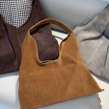 Suede Leather Hobo Tote brown Suede Hobo Bag brown Hobo Purse Bag Womens