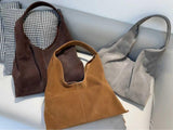 Suede Leather Hobo Tote brown Suede Hobo Bag brown Hobo Purse Bag Womens