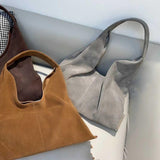 Suede Leather Hobo Tote brown Suede Hobo Bag brown Hobo Purse Bag Womens