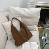 Suede Leather Hobo Tote brown Suede Hobo Bag brown Hobo Purse Bag Womens