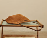 Suede Leather Hobo Bag Brown Suede Hobo Bag Small Hobo Shoulder Bag Womens - Annie Jewel