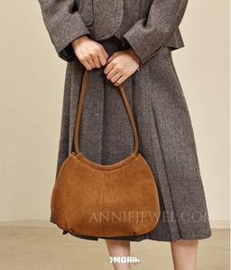 Suede Leather Hobo Bag Brown Suede Hobo Bag Small Hobo Shoulder Bag Womens - Annie Jewel