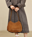 Suede Leather Hobo Bag Brown Suede Hobo Bag Small Hobo Shoulder Bag Womens - Annie Jewel