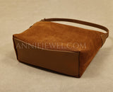 Suede Leather Hobo Bag Brown Leather Hobo Shoulder Bag Purse For Ladies Womens