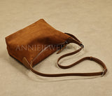 Suede Leather Hobo Bag Brown Leather Hobo Shoulder Bag Purse For Ladies Womens