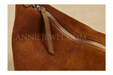 Suede Leather Hobo Bag Brown Leather Hobo Shoulder Bag Purse For Ladies Womens