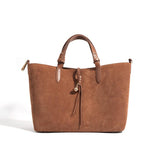 Leather And Suede Tote Bag Medium Leather Tote Leather Suede Tote Bag 