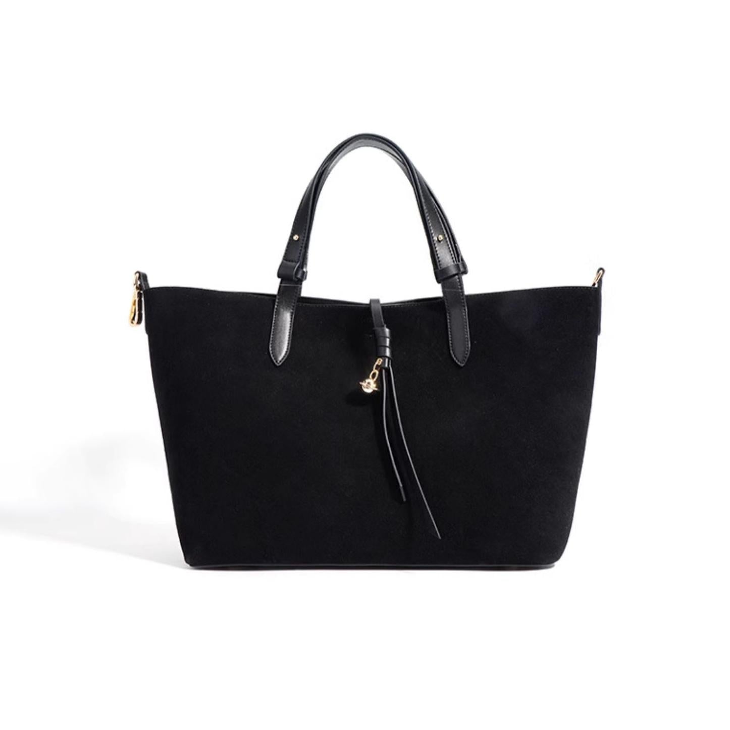 Leather And Suede Tote Bag Medium Leather Tote Leather Suede