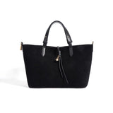 Leather And Suede Tote Bag Medium Leather Tote Leather Suede Tote Bag 