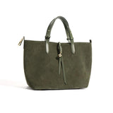 Leather And Suede Tote Bag Medium Leather Tote Leather Suede Tote Bag 