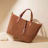 Leather And Suede Tote Bag Medium Leather Tote Leather Suede Tote Bag 