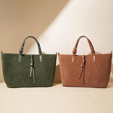 Leather And Suede Tote Bag Medium Leather Tote Leather Suede Tote Bag 