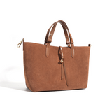 Leather And Suede Tote Bag Medium Leather Tote Leather Suede Tote Bag 