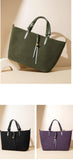 Leather And Suede Tote Bag Medium Leather Tote Leather Suede Tote Bag 