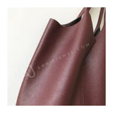 Burgundy Leather Tote Bag Tall Leather Tote Bag Leather Shopper Bag Womens 