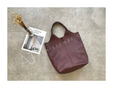 Burgundy Leather Tote Bag Tall Leather Tote Bag Leather Shopper Bag Womens 