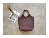 Genuine Leather Tote Vertical Leather Tote Bag Tall Leather Tote Womens 