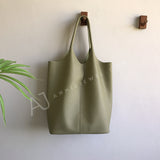 Genuine Leather Tote Vertical Leather Tote Bag Tall Leather Tote Womens 