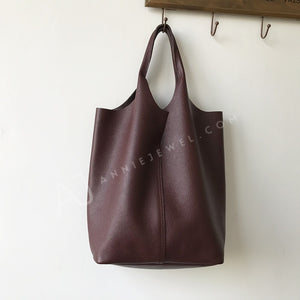 Burgundy Leather Tote Bag Tall Leather Tote Bag Leather Shopper Bag Womens 