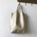 Genuine Leather Tote Vertical Leather Tote Bag Tall Leather Tote Womens 