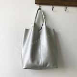 Genuine Leather Tote Vertical Leather Tote Bag Tall Leather Tote Womens 