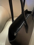 best black leather tote Medium Black Leather Purse Womens 