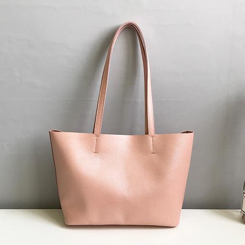 Genuine Leather Tote Bag Pink Leather Medium Tote Bag Leather Pink Tote Bag Womens