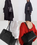 The Tote Bag Black Leather Medium Black Leather Purse Womens 