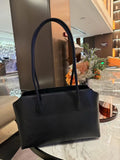 The Tote Bag Black Leather Medium best black leather tote Womens 