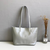 The Leather Medium Tote Bag Leather Tote Bag Green Leather Shopper Bag Womens 