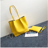 Genuine Leather Tote Purse yellow Leather Tote Bag The Leather Medium Tote Bag